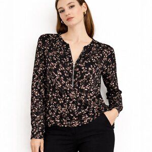 Express Vine Zip Front Blouse / Shirt M